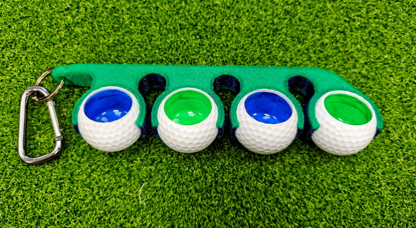 4 Shot Glass Bag Clip (With 4 Shot Glasses)