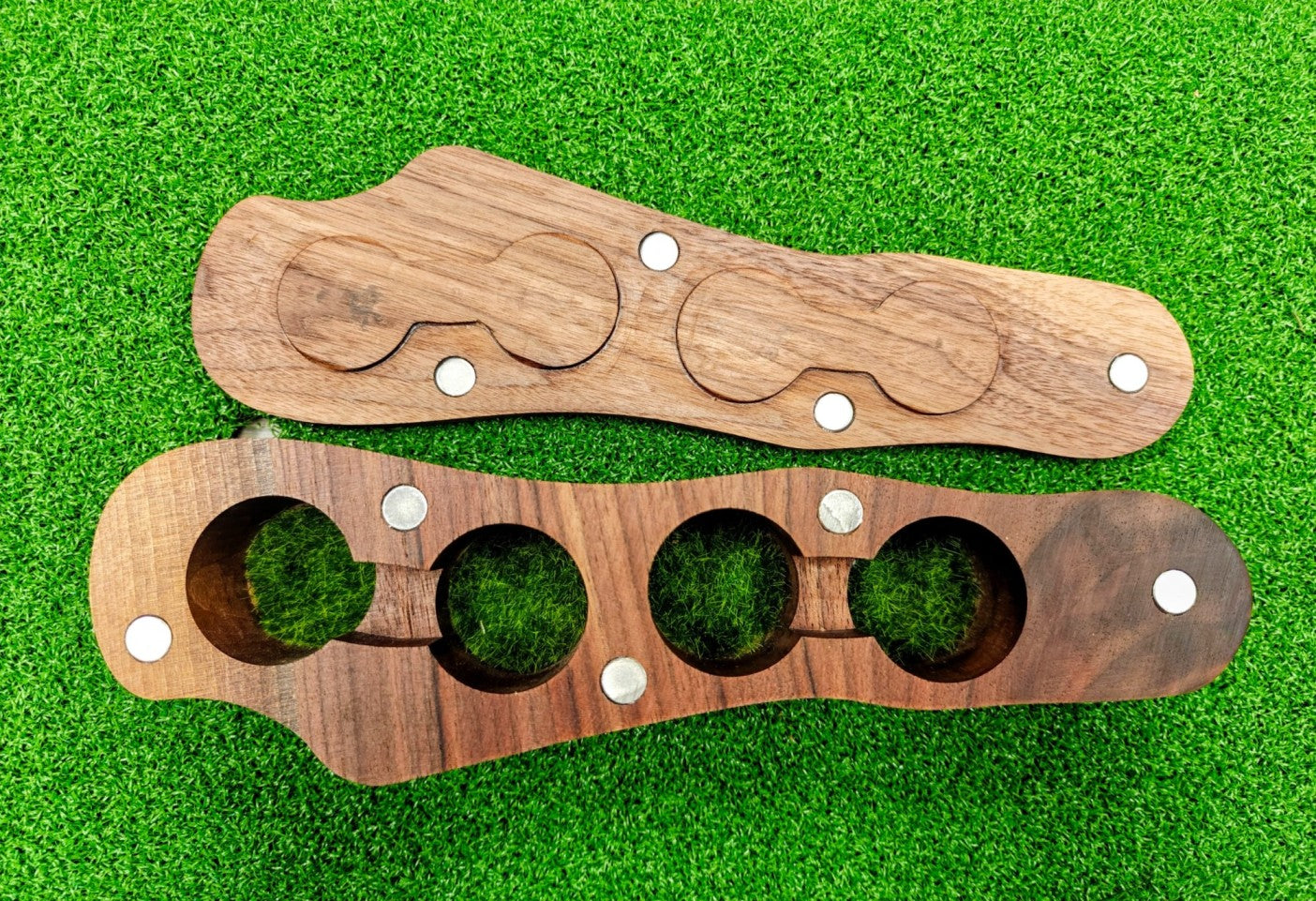 Four Ball Wooden Case (With 4 Shot Glasses)