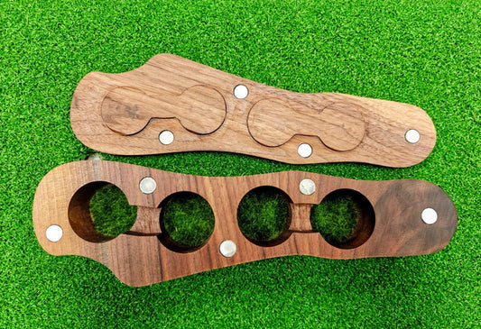 Four Ball Wooden Case (With 4 Shot Glasses)