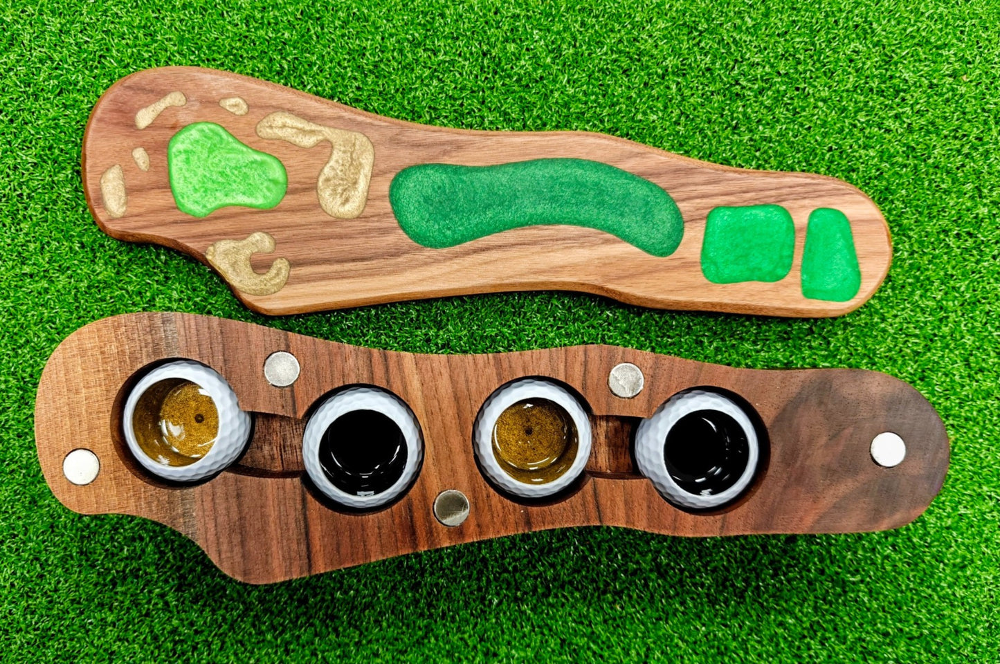 Four Ball Wooden Case (With 4 Shot Glasses)