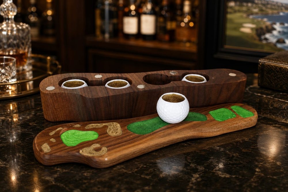 Bogey Bazaar four ball wooden case set